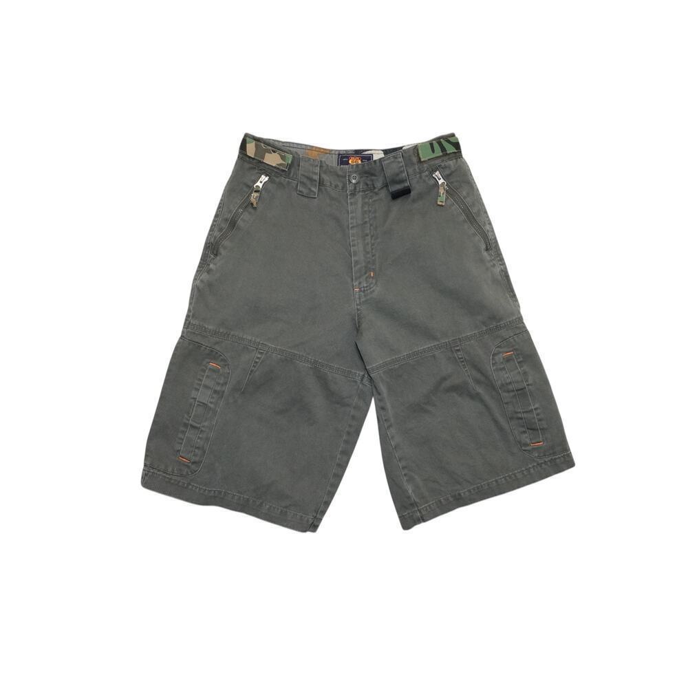 Vintage Route 66 Cargo Shorts Camo Waist Utility Y2K Style – Size 32